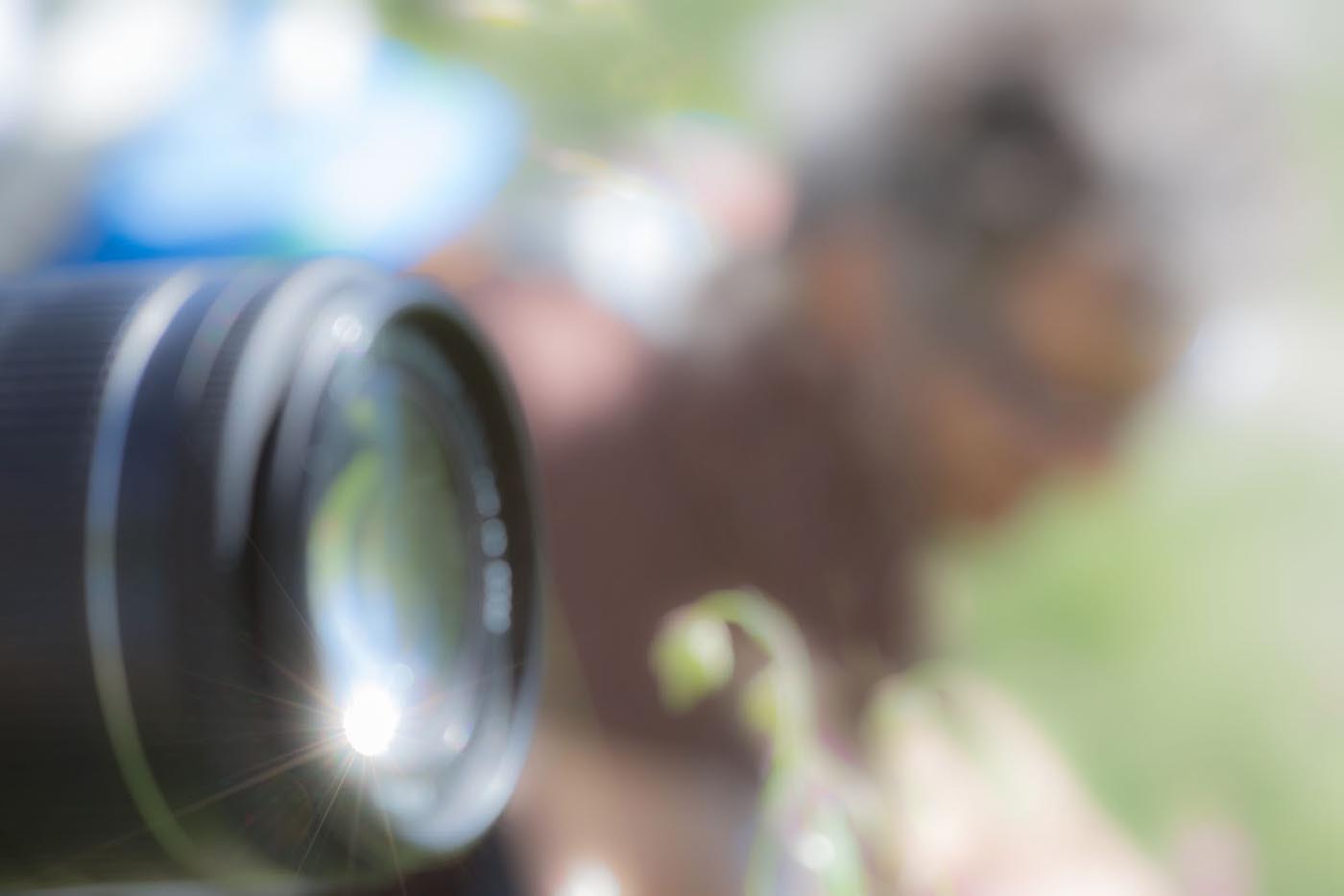 vue stylisée de photographe en stage
