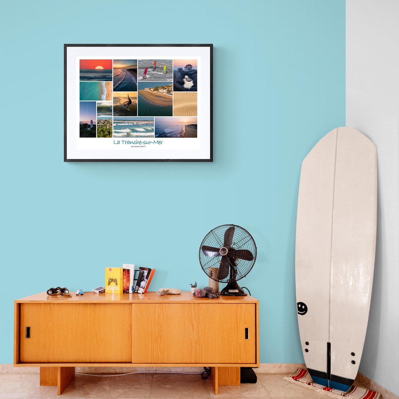 Suggestion de présentation d'un poster de la Tranche sur mer multiphotos