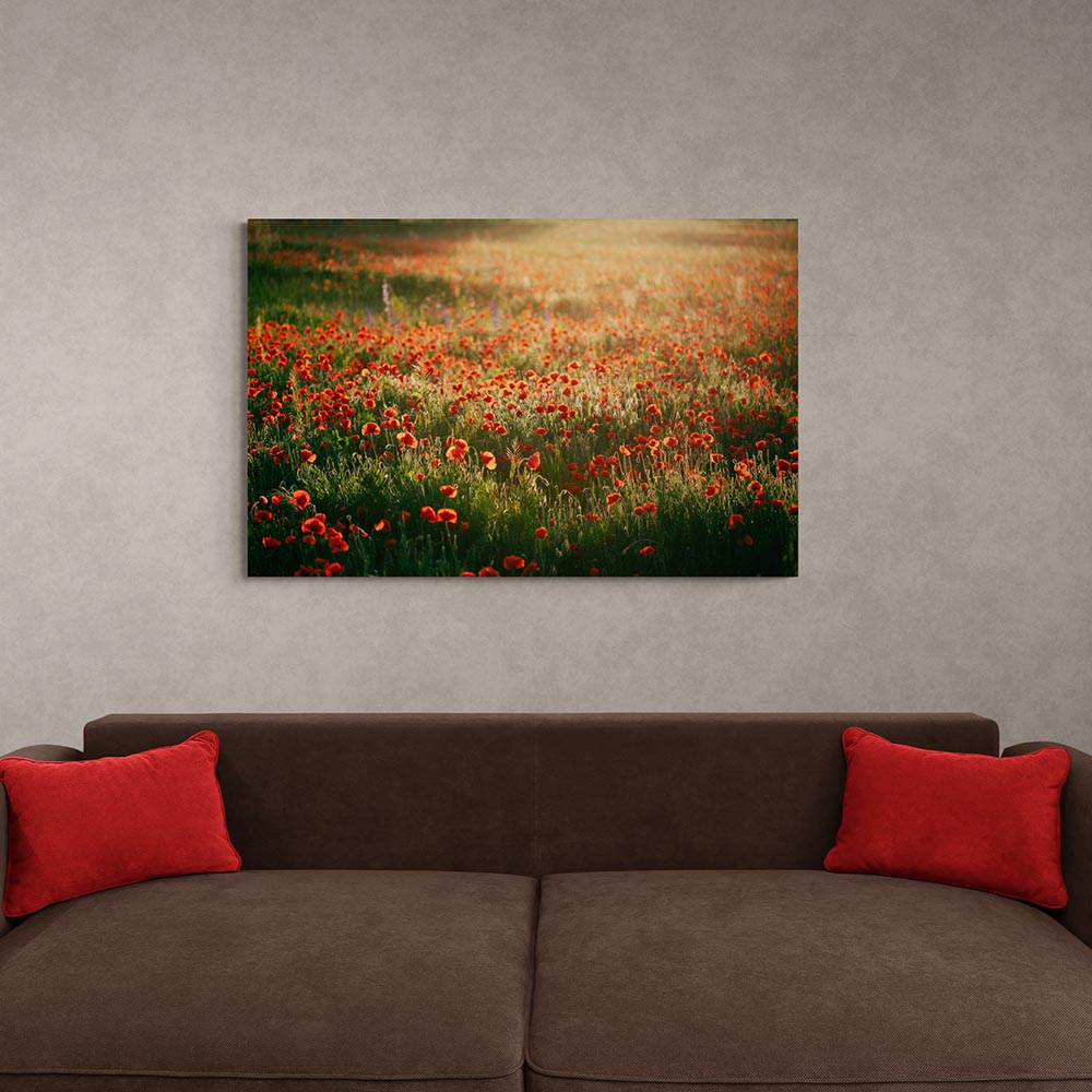 Suggestion de présentation, sofa moderne, photo chaleureusement qui invite au rêve